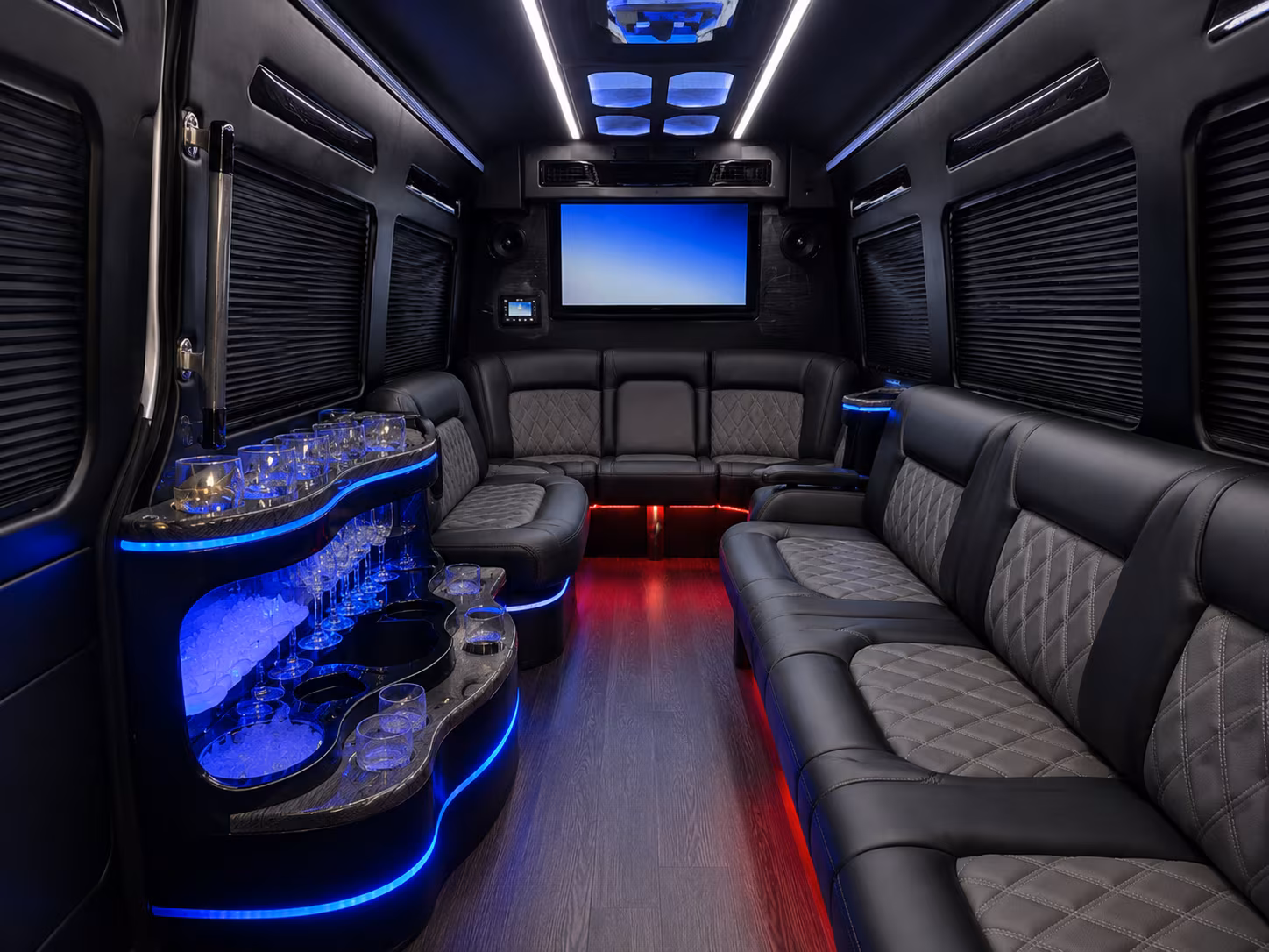 jersey city 50 passenger party bus inside