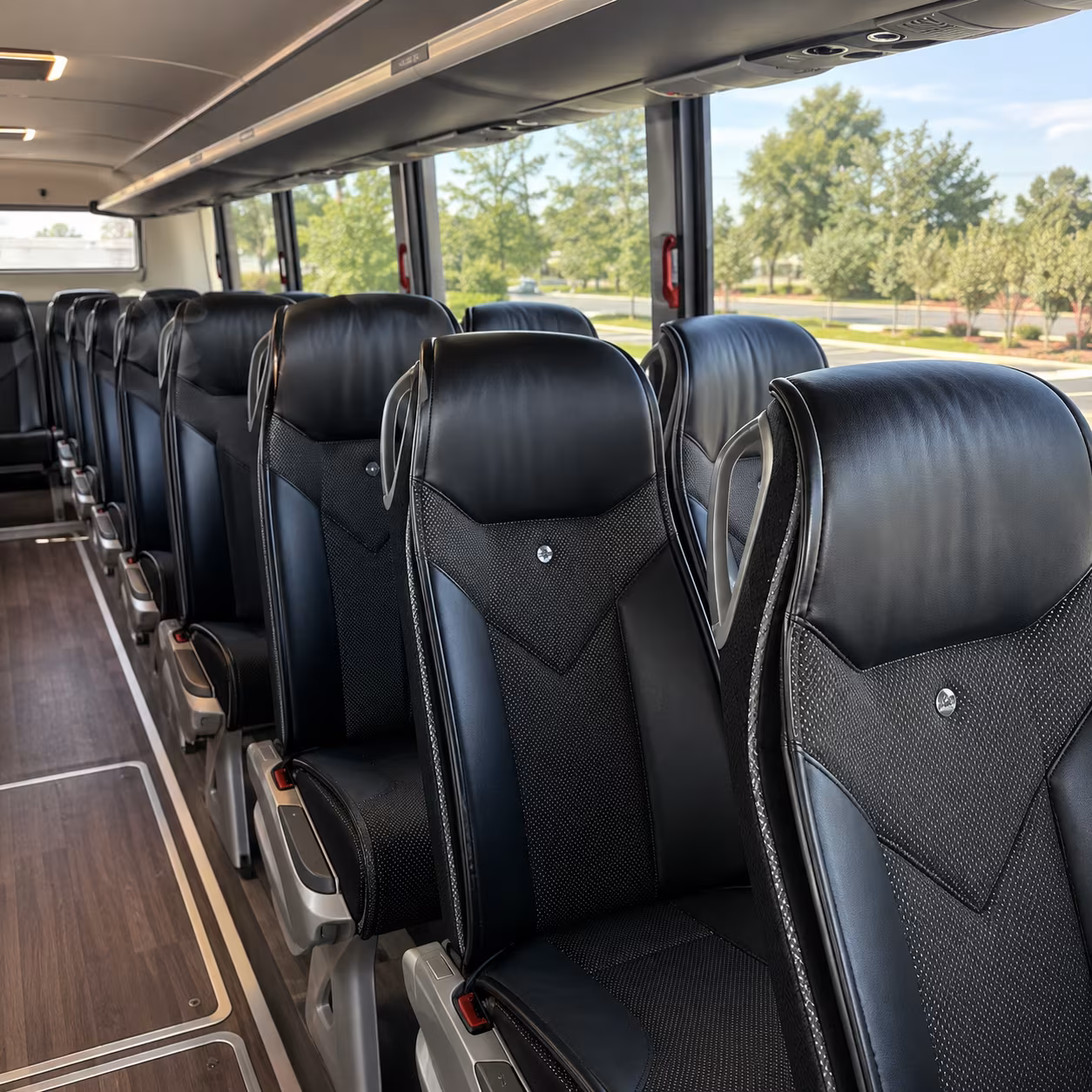 jersey city charter bus rental interior