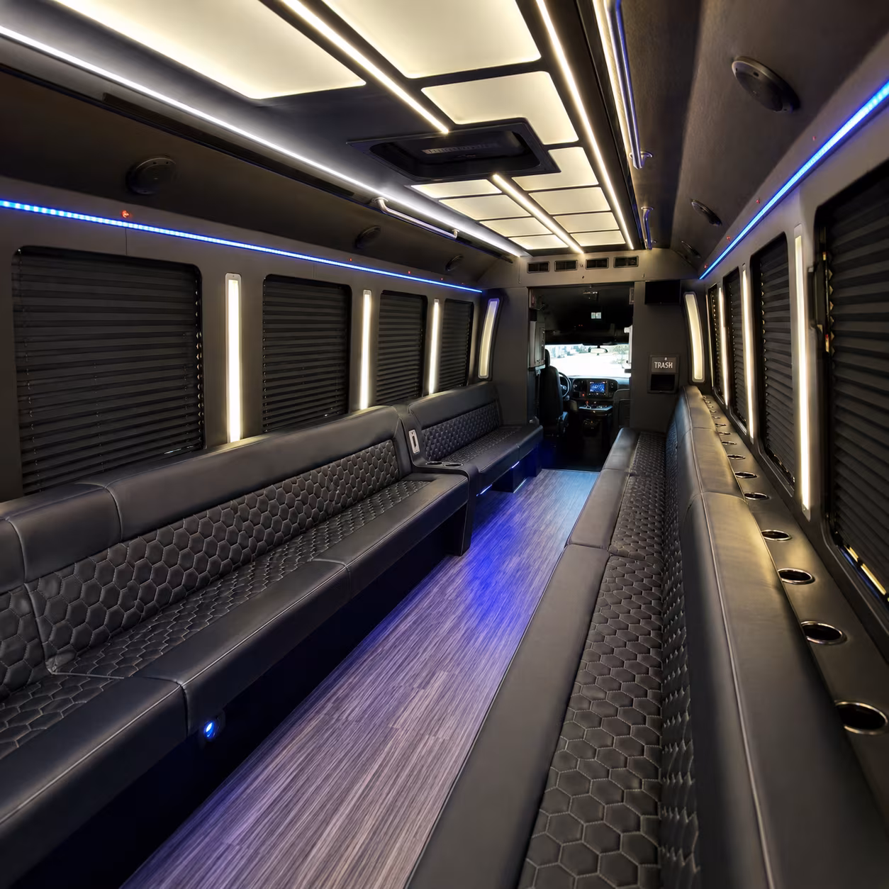 jersey city party bus rental interior