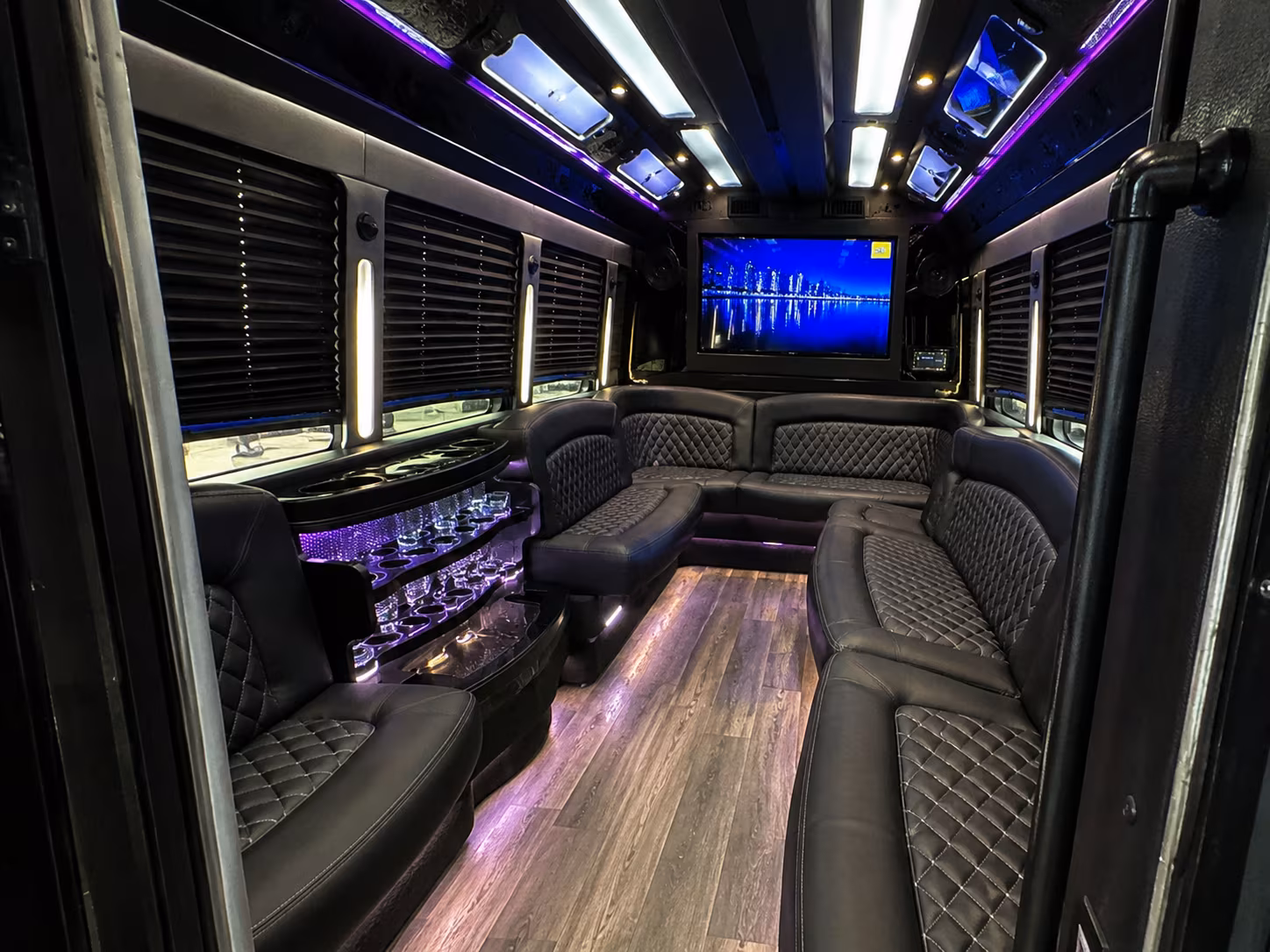 that s the bridal party pickup a party bus from the hotel to the ceremony
