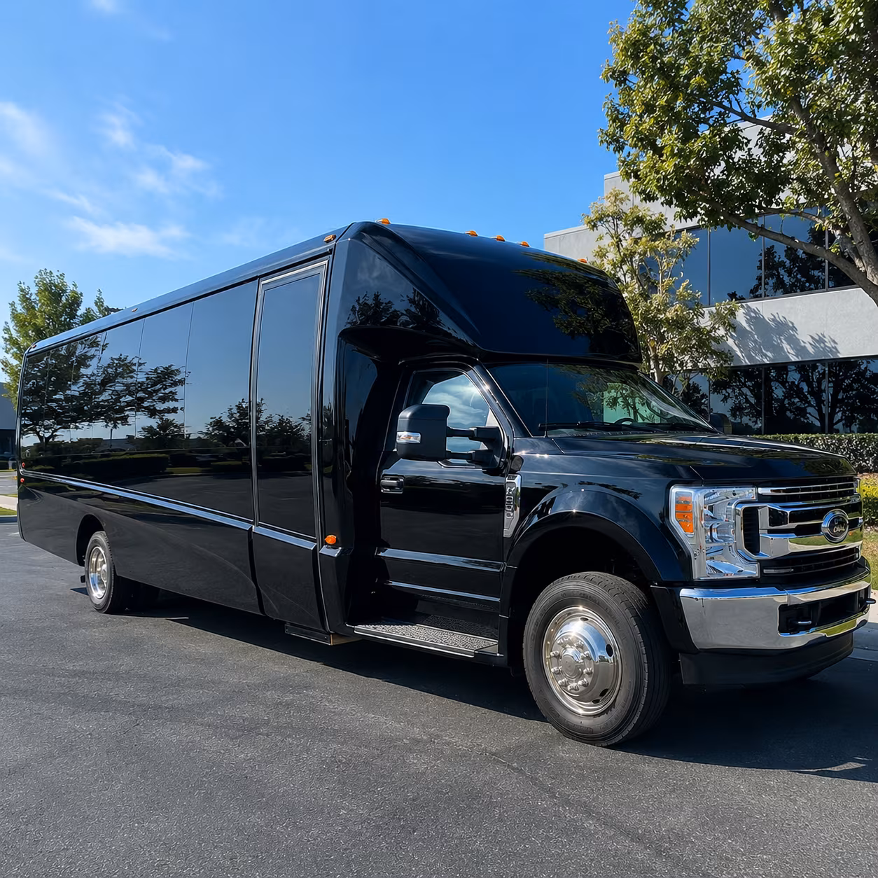 woodbridge event transportation with a private charter bus in woodbridge